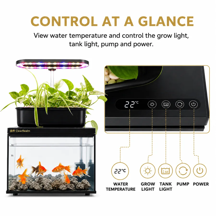 Control panel temperature and lights